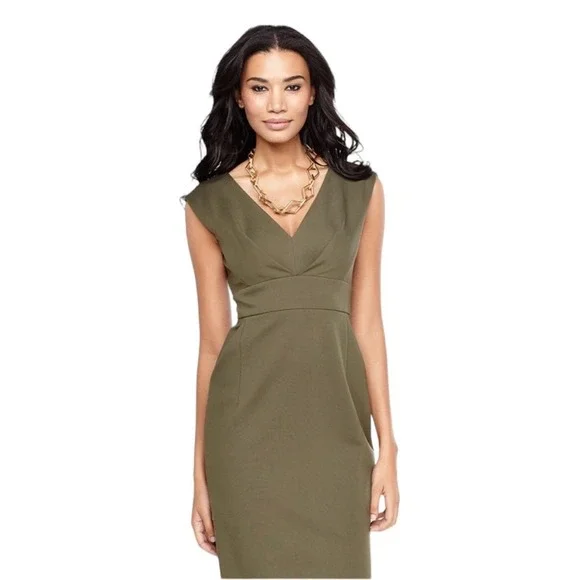 Catherine Malandrino BodyCon V Neck Dress Green Size 10 Catherine Malandrino BodyCon V Neck Dress Green Size 10